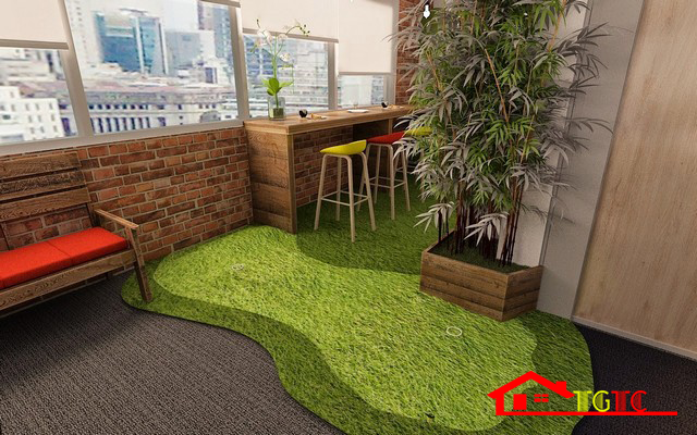 Bỏ túi kinh nghiệm sử dụng thảm cỏ nhân tạo lót sàn nhà